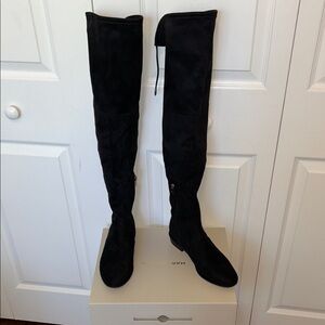 Marc Fisher Black Suede Over-the-Knee Boots